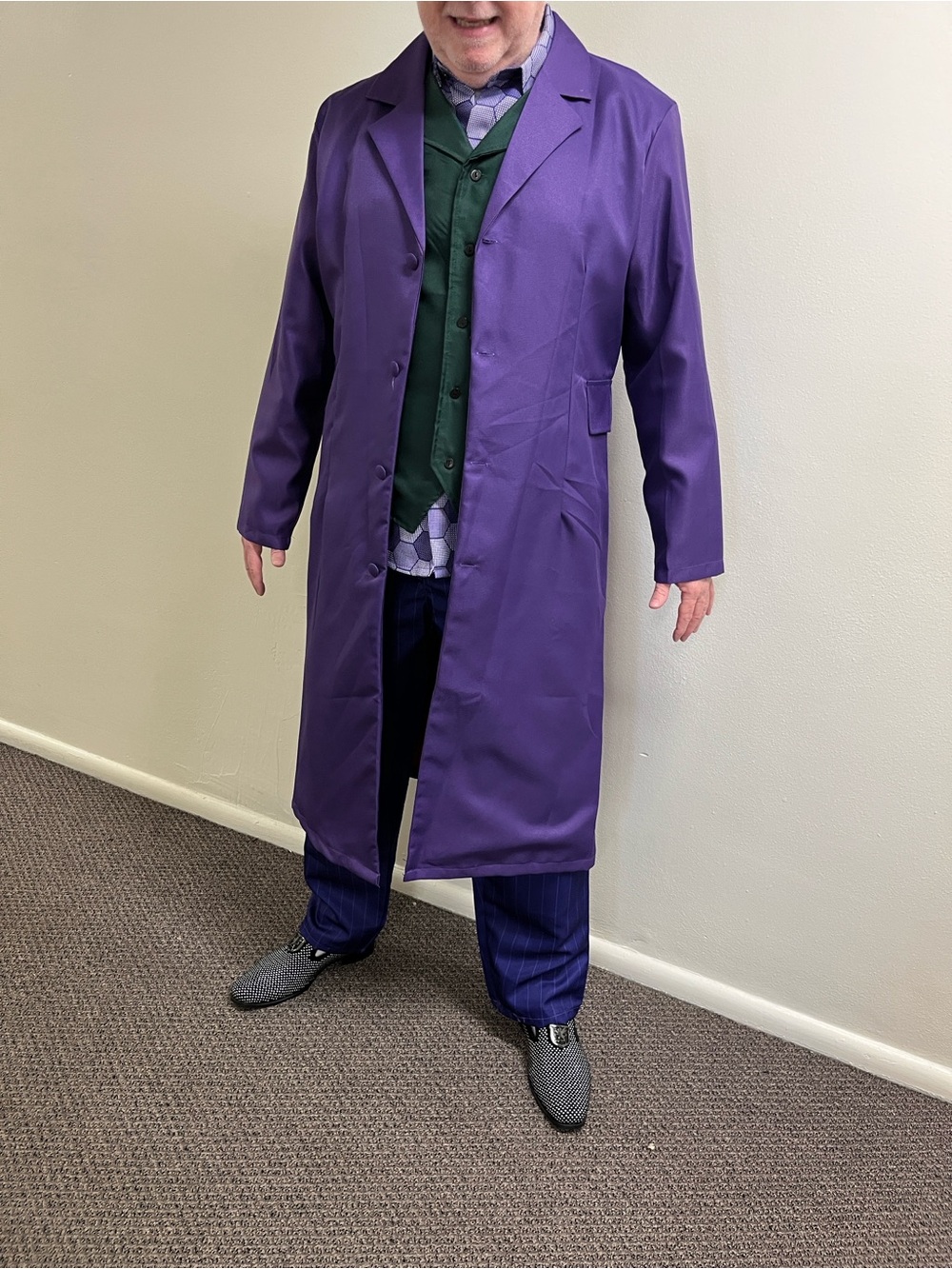 Joker Costume from 2008 The Dark Knight Batman Heath Ledger 5 Pieces Size L